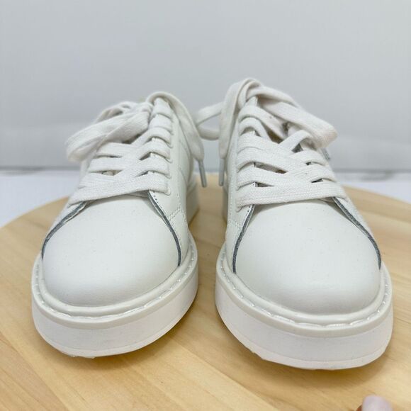 Ralph Lauren Angeline Womens White Leather Sneakers Shearling Trim US 5.5 EUR 36 - Picture 5 of 13
